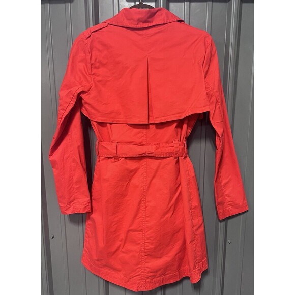 CABI Womens Red Trench Coat Sz 2 Convertible Jacket Vest Zip Off Career Office - Picture 5 of 16